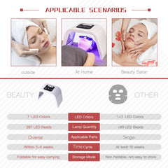 SJFEHLLD portable LED face mask designed for easy at-home or travel use.