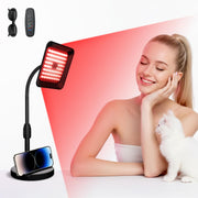 sjzxuv red light therapy lamp with 360-degree head for targeted facial sessions at home