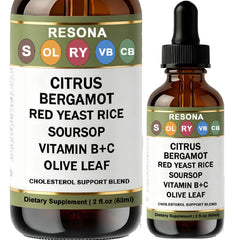 Skaal RESONA bottle showing plant-based cholesterol support formula.
