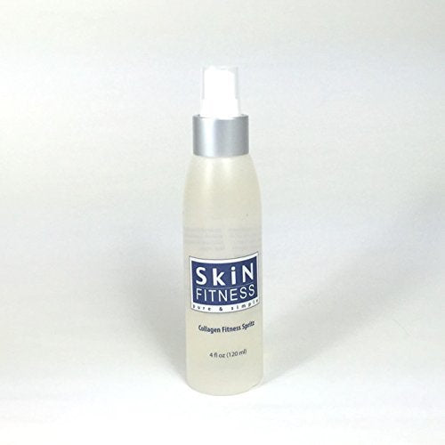 Skin Fitness collagen spritz bottle pour for refreshing hydration and daily moisture support.