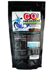 Skinny Jane GO Pro Shakes rich chocolate shake poured into a glass for a tasty snack