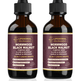 SKLIA 20-in-1 liposomal wormwood bottle pour for easy dosing and fast absorption.
