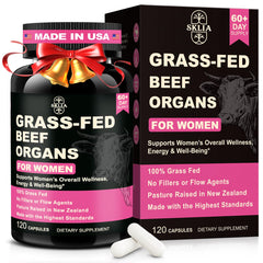 SKLIA Beef Organ Supplement bottle with daily energy support.