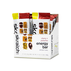 Skratch Labs Cherry Pistachio energy bar in packaging for on-the-go fueling
