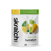 Skratch Labs Exercise Hydration Lemon Lime powder ready to pour for fast hydration.