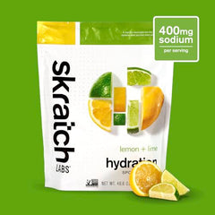 Skratch Labs hydration powder dissolving in water for quick mix.