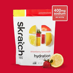 Skratch Labs Hydration Powder scoop in water supports endurance during runs.