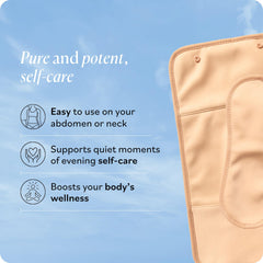 Sky Organics waist wrap demonstrates adjustable fit for versatile relaxation.