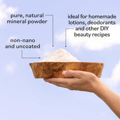Sky Organics zinc oxide powder used in a DIY lotion mix