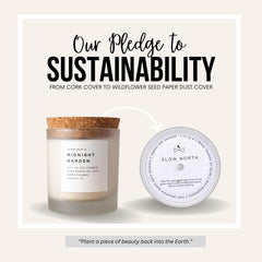 Slow North Midnight Garden wax closeup highlighting clean soy wax