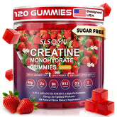 Slsomu Creatine Monohydrate Gummies in a jar showcasing vegan formula