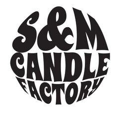 S&M Candle Factory eucalyptus spearmint candle with lid in glass jar for clean burn and gifting.