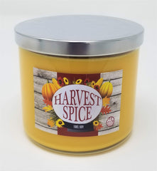 S&M Candle Factory Harvest Candle in large 3-wick jar for cozy evenings.