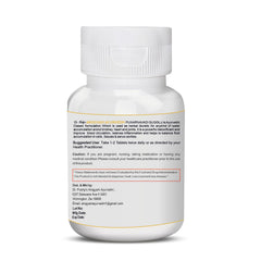 Smaart Health Dashmool Ghan tablets close-up highlighting herbal formulation for digestion support.