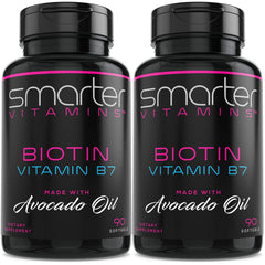 SmarterVitamins Biotin Avocado Oil 2-pack bottles for daily use.