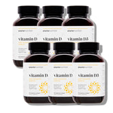 SMARTERNUTRITION vegan D3 K2 bottle front with 360 softgels for daily use