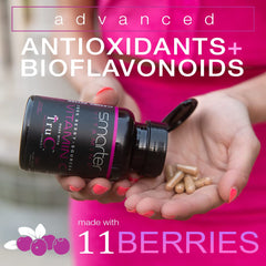 SmarterVitamins 11-berry TruC blend showing real-food vitamin C source.