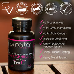 SmarterVitamins vegan capsules close-up, plant-based and easy to digest.