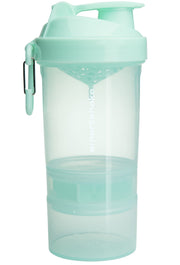 SmartShake Original 2GO mint green bottle, front view for on-the-go hydration