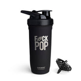 Smartshake Rockband Reforce bottle front view with black matte finish for easy grip