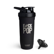 Smartshake Rockband Reforce bottle front view with black matte finish for easy grip
