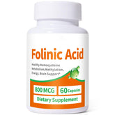 Smelling salts Folinic Acid bottle with 60 capsules for methylation support and brain health