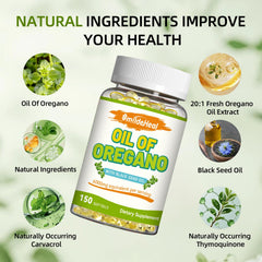 SmildeHeal dual-action formula packaging emphasizing immune and digestive support.