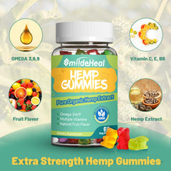 SmildeHeal hemp oil extract visual, showing nutrient-rich formula for daily use.
