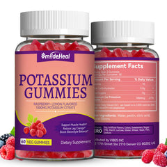 SmildeHeal potassium gummies 1000mg pack front view for daily support