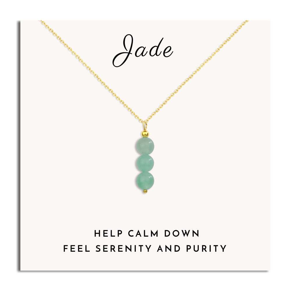 SmileBelle Jade Necklace with crystal beads enhances daily elegance and versatility