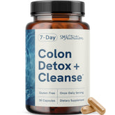 SMNutrition 7 Day Cleanse bottle supports gut health and potential bloating relief.