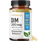 SMNutrition DIM 200mg bottle close-up highlighting clean label and balance potential.