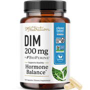 SMNutrition DIM 200 mg bottle with front label signaling hormone balance possibilities