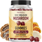 SmNutrition gomitas hongos melena de león sabor frambuesa, para apoyo general