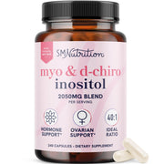 SMNutrition Myo-Inositol & D-Chiro Inositol bottle front for daily hormone balance support.