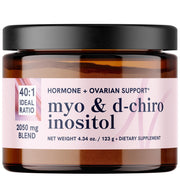 SMNutrition myo-inositol-d-chiro-inositol bottle showing 60 servings for balance support.