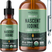 SMNutrition Organic Iodine Drops bottle for daily thyroid support and wellness.