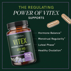 Front label highlights gluten-free vegetarian formula for women.