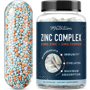 SMNutrition Zinc Balance Microbeadlets with Copper bottle pour for easy daily immune support.
