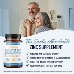 SMNutrition Zinc Bisglycinate capsules show easy daily dosing for wellness.