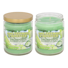 Smoke Odor Exterminator Cool Cucumber and Honeydew jar candle for odor control