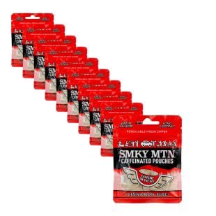 Smokey Mountain Cinnamon Fire pouch pack front, discreet energy option on the go.
