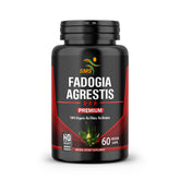SMSHEALTHPRODUCTS Fadogia Agrestis bottle front, ideal for gym routines.