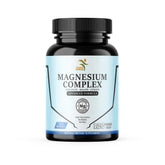 SMSHEALTHPRODUCTS Magnesium Complex bottle and capsule close-up highlighting high-absorption formula.