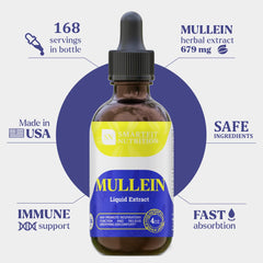 SN SMARTFIT NUTRITION Mullein Drops bottle pour for easy mixing with drinks