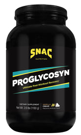 SNAC System Proglycosyn Vanilla Cream bottle for post-workout recovery and glycogen support.