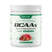 Snap Supplements BCAA powder Watermelon tub ready for pre-workout energy.