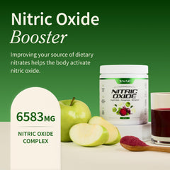 Snap Supplements Beet Root Powder pouring into water for a quick lift.