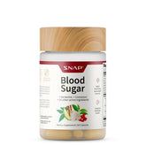 Snap Supplements Blood Sugar Blend bottle highlights berberine and cinnamon for metabolic support