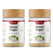Snap Supplements Blood Sugar Blend bottle with 60 sugar-free capsules for daily support.
